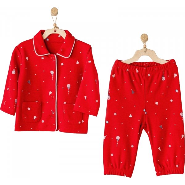 Andywawa New Year Bebek Pijama Takımı, Kırmızı