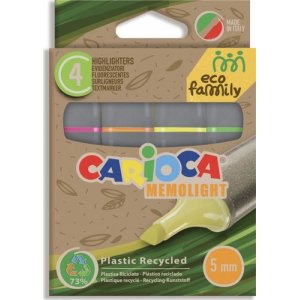 Carioca Eco Family Fosforlu İşaretleme Kalemi, 4'lü