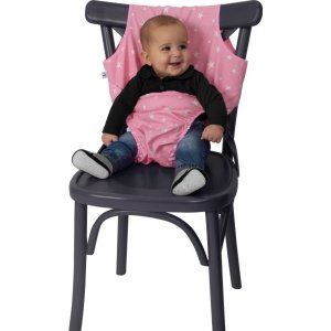 Sevi Bebe Kumaş Mama Sandalyesi, Pembe, Yıldız