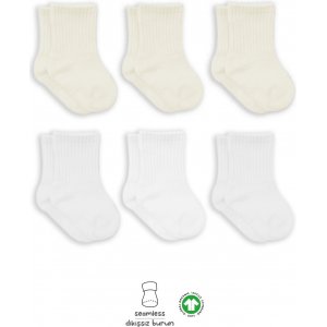Bistyle Penye Bebek Çorabı, Beyaz, Ekru, 6'lı