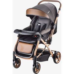 Baby Care Capron Çift Yönlü Bebek Arabası, Gold Siyah