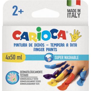 Carioca Bebek Parmak Boyası, Süper Yıkanabilir, 50 ml, 4 Renk