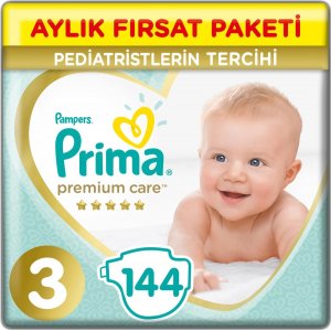 Prima Premium Care Bebek Bezi, 3 Beden, 144 Adet