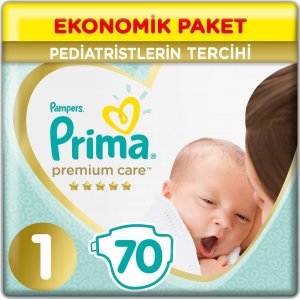 Prima Premium Care Bebek Bezi, 1 Beden, 70 Adet