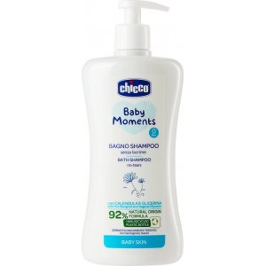 Chicco Baby Moments Doğal Göz Yakmayan Saç ve Vücut Şampuanı, 500 ml
