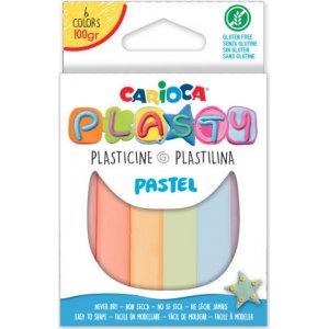 Carioca Plasty Kurumayan Oyun Hamuru, 100 g, 6 Pastel Renk
