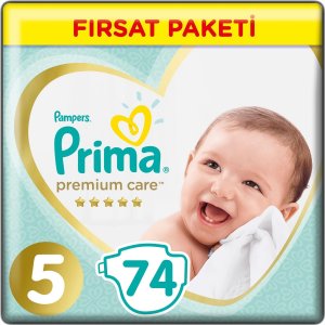Prima Premium Care Bebek Bezi, 5 Beden, 74 Adet