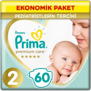 Prima Premium Care Bebek Bezi, 2 Beden, 60 Adet