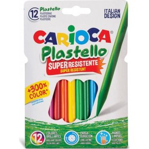 Carioca Elleri Kirletmeyen Yıkanabilir Pastel Boya Kalemi, 12'li