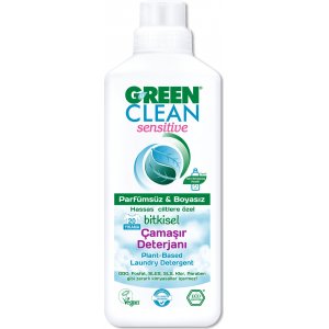 Green Clean Sensitive Parfümsüz Bitkisel Çamaşır Deterjanı, 1000 ml