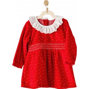 Andywawa New Year Kadife Bebek Elbise, Kırmızı