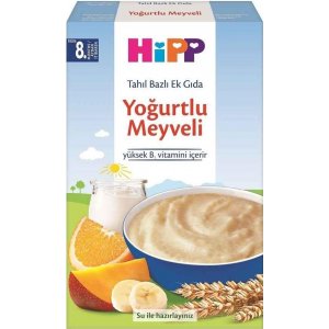 Hipp Organik Sütlü Yoğurtlu Meyveli Tahıl Bazlı Ek Gıda, 250 g