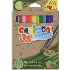 Carioca Ecofamıly Joy Süper Yıkanabilir Keçeli Boya Kalemi, 12'li