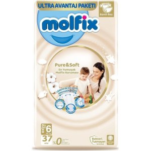 Molfix Pure&Soft Bebek Bezi, 6 Beden, 37 Adet