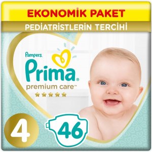 Prima Premium Care Bebek Bezi, 4 Beden, 46 Adet