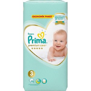 Prima Premium Care Bebek Bezi, 3 Beden, 52 Adet