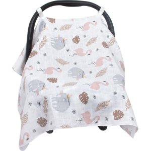 Sevi Bebe Müslin Puset ve Ana Kucağı Örtüsü, Flamingo