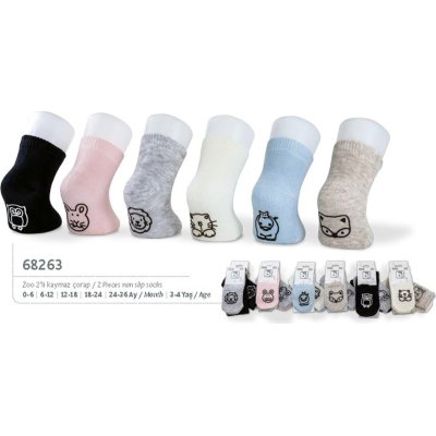 Bibaby Zoo Kaymaz Çorap, Su Aygırı, 2'li
