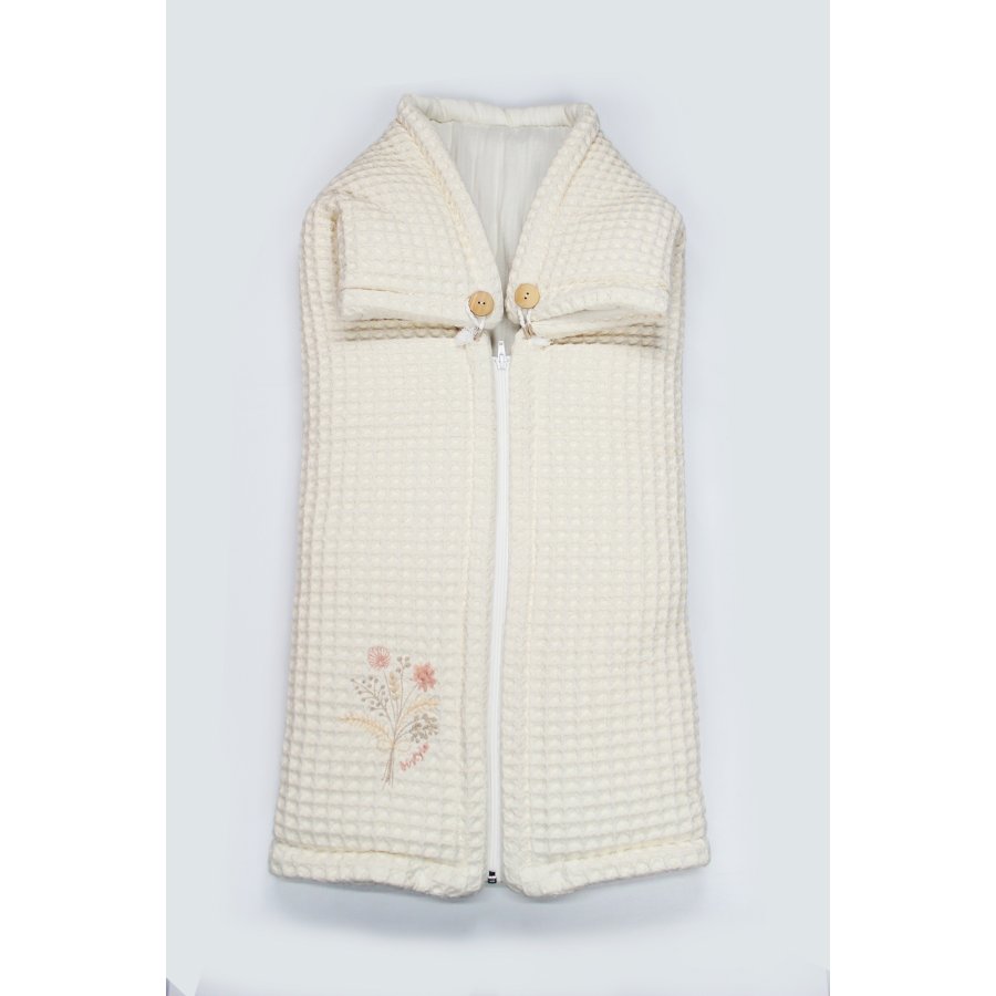 Bistyle Fermuarlı Natural Life Pike Battaniye Girl 70113 Ekru