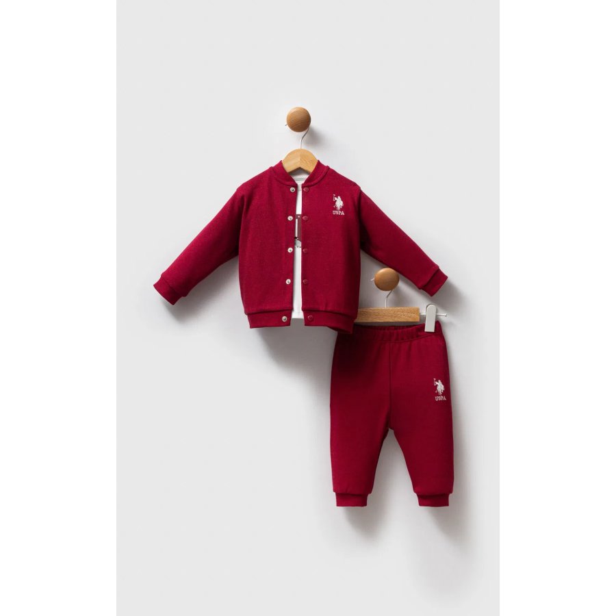 U.S. Polo Assn 3'lü Takım USB2533 Bordo