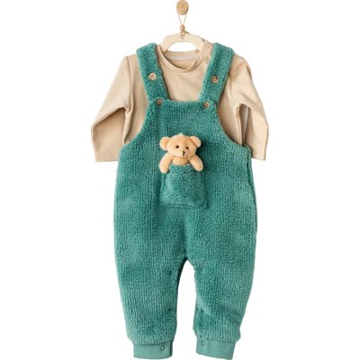 Andywawa  New Year Bebek Salopet Takım, Bej, Yeşil