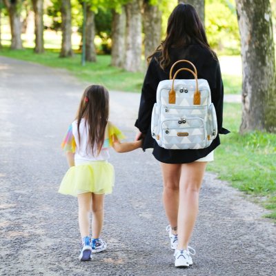 M&Y Eos Digital Anne Bebek Bakım Sırt Çantası, Gri, Mavi