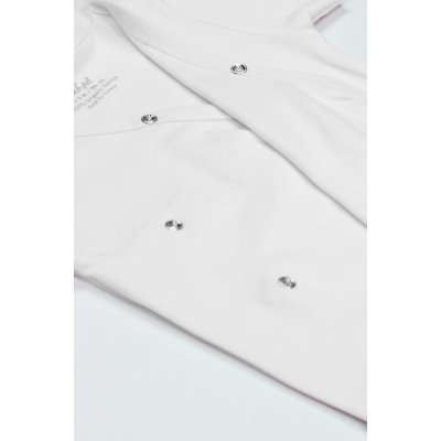 Bistyle Organik Natural Basic Style Kruvaze Uzun Kol Body BS17102 Beyaz