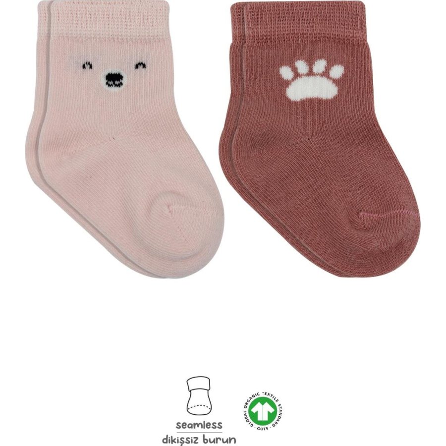 Bistyle 2'Li Bear Penye Soket Çorap 10116 Pembe