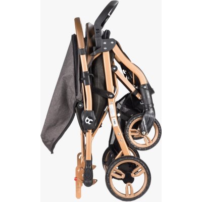 Baby Care Capron Çift Yönlü Bebek Arabası, Gold Siyah