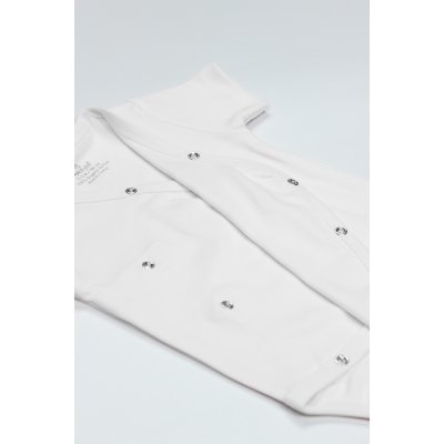 Bistyle Organik Natural Basic Style Kruvaze Yarım Kol Body BS17101 Beyaz