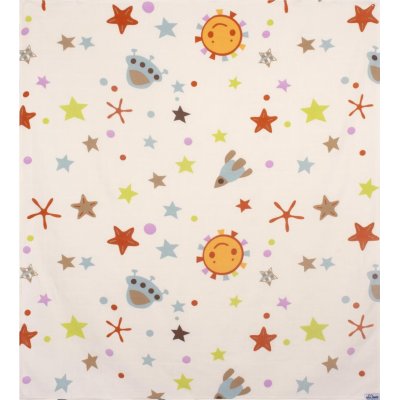 Sevi Bebe Organik Müslin Bebek Battaniyesi, 120x100, Uzay