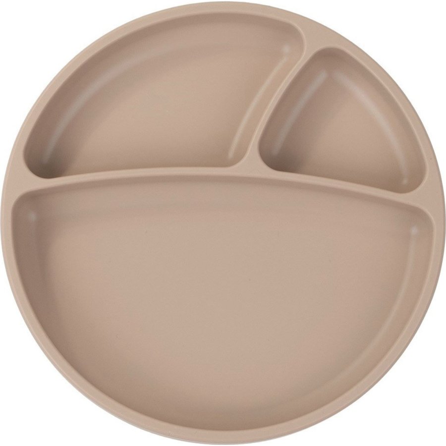 OiOi Porsiyon Vakum Tabanlı Silikon Tabak Bubble Beige