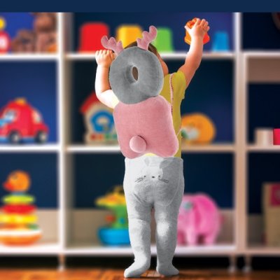 BabyJem Bebek Melek Kanadı Koruma Yastığı, Pembe, Kadife