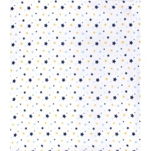 Sevi Bebe Desenli Müslin Bebek Battaniye, 120x100, Mavi, Yıldız Yağmuru