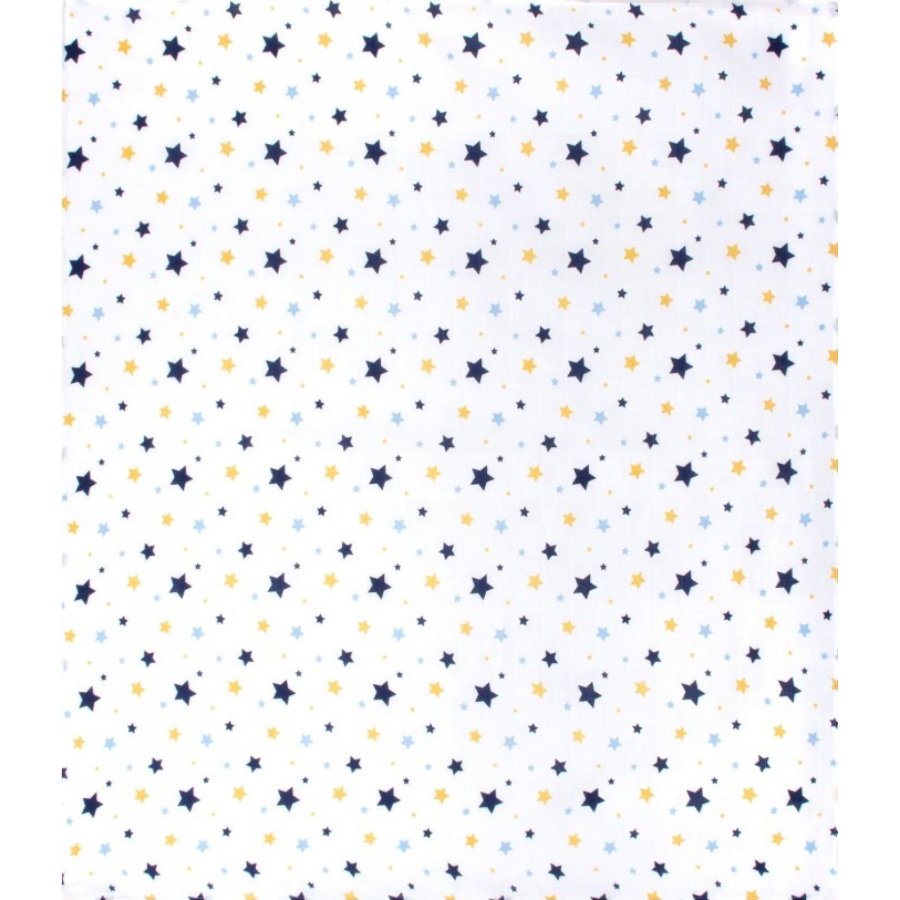 Sevi Bebe Desenli Müslin Bebek Battaniye, 120x100, Mavi, Yıldız Yağmuru
