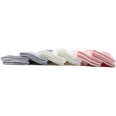 Bistyle Basic Penye Düz Soket Çorap, Pembe, Ekru, 6'lı