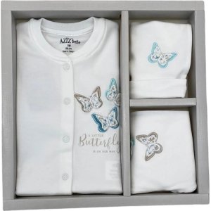 Aziz Bebe 5'li Hastane Çıkış Seti, Ekru