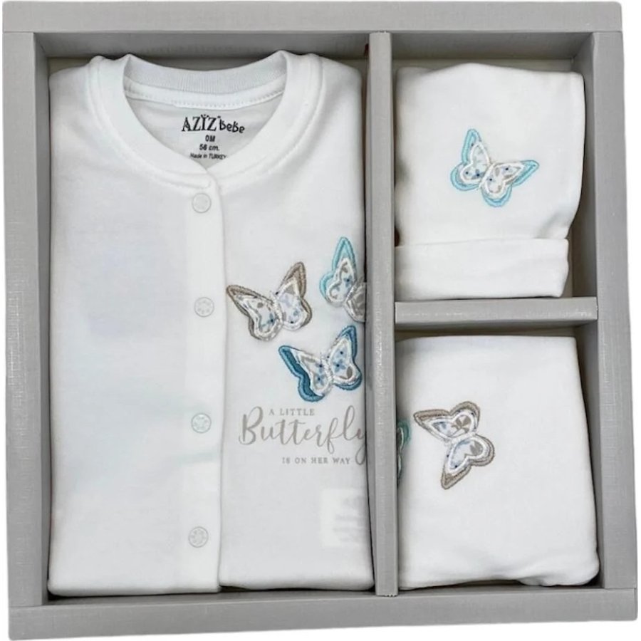 Aziz Bebe 5'li Hastane Çıkış Seti, Ekru