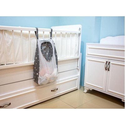 Sevi Bebe Kirli Çamaşır Torbası, Gri, Yıldız