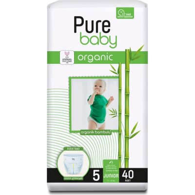Sleepy Pure Baby Organik Külot Bez, 5 Beden, 40 Adet