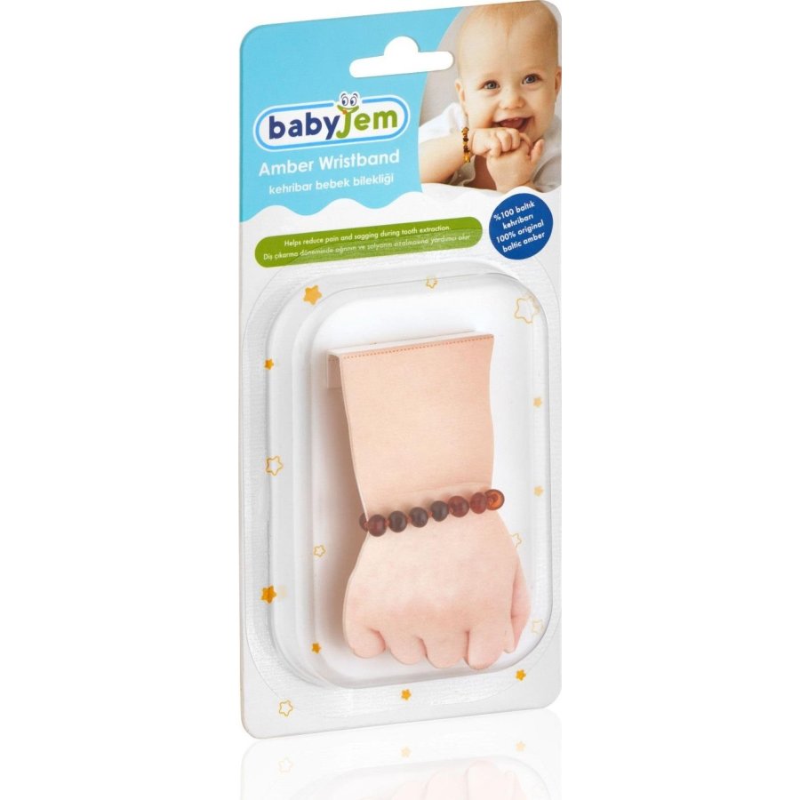 BabyJem Kehribar Bebek Bilekliği, Karışık Renkli