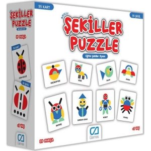 Games Akıllı Şekiller Puzzle, 55 Kart