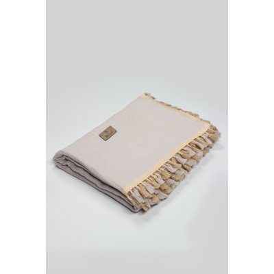 Bistyle Organik Müslin 80x90 Fistolu Battaniye 70112 Taş