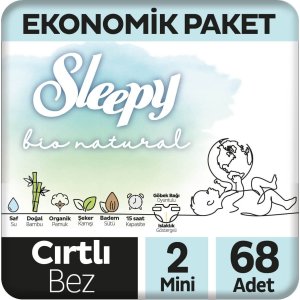 Sleepy Bio Natural Bebek Bezi, 2 Numara, 68 Adet