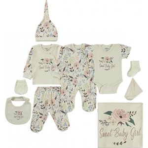 Aziz Bebe 10 Parça Hastane Çıkışı, Krem