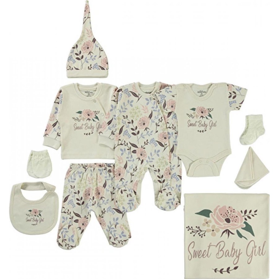 Aziz Bebe 10 Parça Hastane Çıkışı, Krem