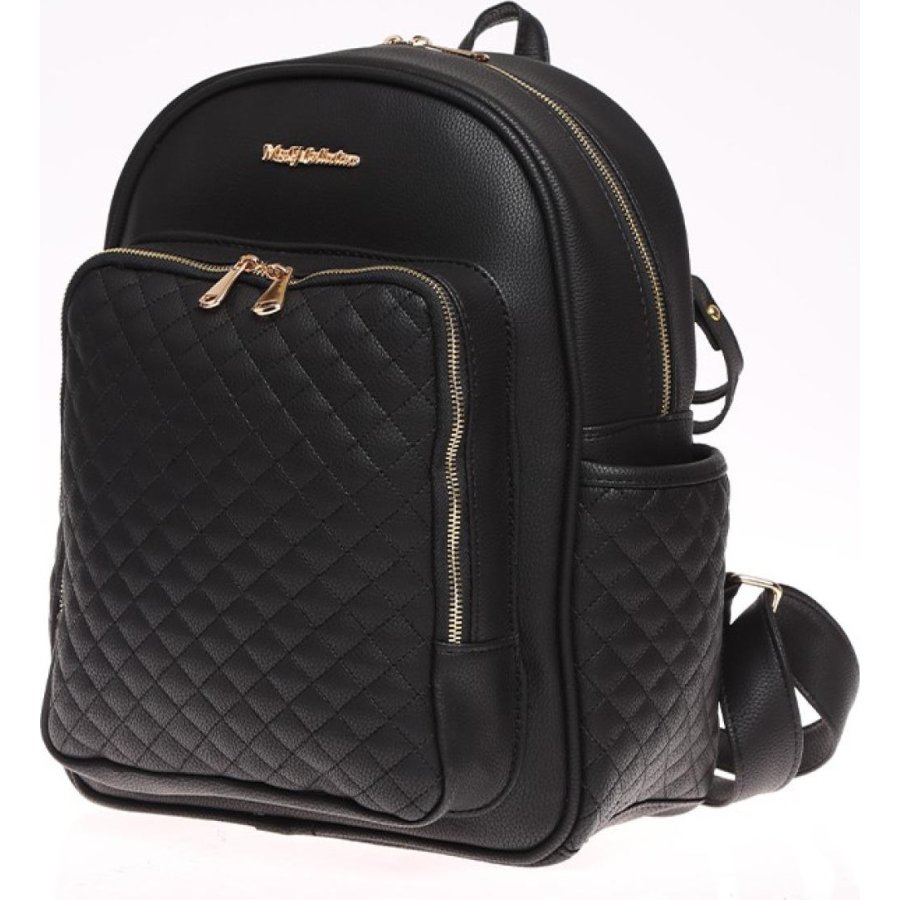 M&Y Dust Deri Anne Bebek Bakım Sırt Çantası, Siyah