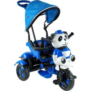 Babyhope Little Panda 3 Tekerli Kontrollü Bisiklet, Mavi