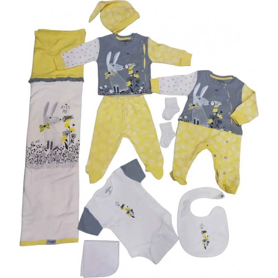 Aziz Bebe 10 Parça Hastane Çıkışı, Sarı