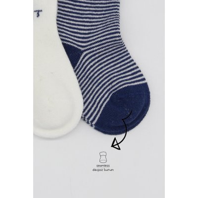 Bistyle 2'Li Big Heart Penye Soket Çorap 10117 Lacivert